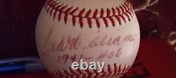 Ted Williams Signed Baseball 1941 406 Autograph