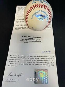 Ted Williams Signed Baseball Autograph Auto UDA AAK15809