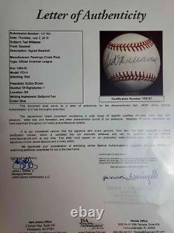 Ted Williams Signed Baseball JSA
