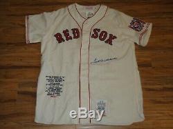 Ted Williams Signed Beckett (bas) Certified Red Sox Stat Jersey 99/344 Autograph