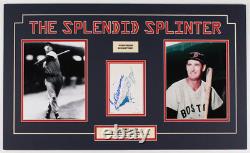 Ted Williams Signed Boston Red Sox 18x30 Custom Matted Print Display (JSA LOA)