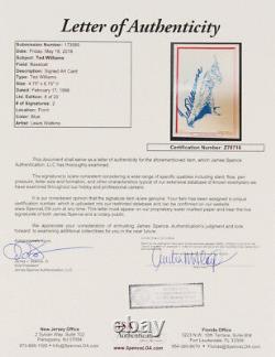 Ted Williams Signed Boston Red Sox 18x30 Custom Matted Print Display (JSA LOA)
