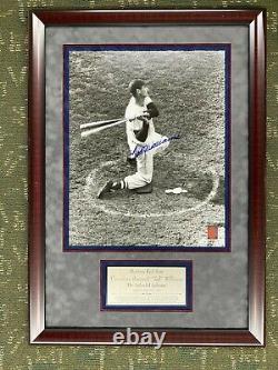Ted Williams Signed Boston Red Sox Photo Custom Framed Display FREE SHIP