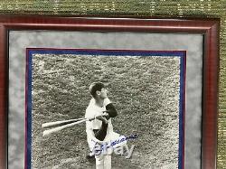 Ted Williams Signed Boston Red Sox Photo Custom Framed Display FREE SHIP