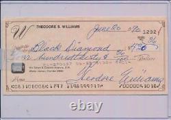 Ted Williams Signed Check Autograph Theodore Williams