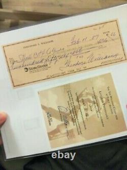 Ted Williams Signed Check. LOP from Claudia Williams. Beautiful clear signature