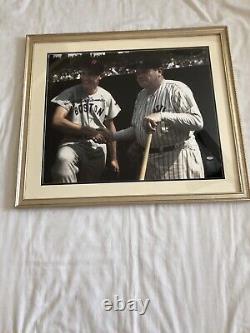 Ted Williams Signed Framed Photo With Ruth Ted Williams Hologram Steiner