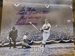 Ted Williams Signed & Inscribed To Mike 11x14 B/w Photo Full Letter Psa/dna