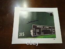 Ted Williams Signed Lithograph 16x20 Teddy Ballgame Psa
