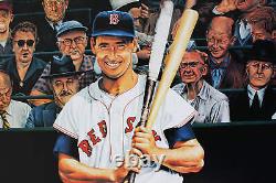 Ted Williams Signed Lithograph Red Sox COA GAI