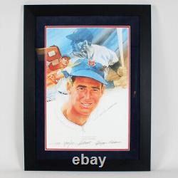 Ted Williams Signed Lithograph Red Sox COA JSA