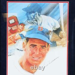 Ted Williams Signed Lithograph Red Sox COA JSA