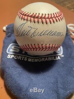 Ted Williams Signed Official American League Baseball Boston Red Sox HOF