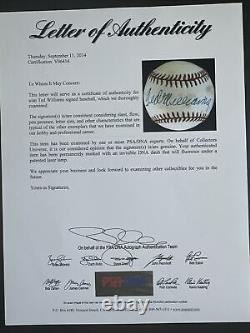 Ted Williams Signed Official American League Baseball Hof Auto Red Sox PSA LOA