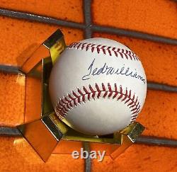 Ted Williams Signed Official American League Baseball Red Sox Hof