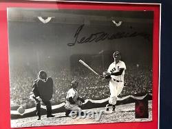 Ted Williams Signed Opening Day 1947 photo framed AUTOGRAPH letter GD COA /406