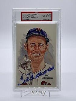 Ted Williams Signed Perez Steele Postcard #104 Psa/dna Certified #31537057