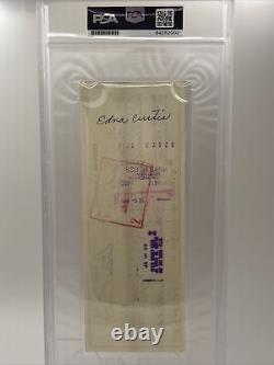 Ted Williams Signed Personal Check Dna Psa 9 Red Sox Hof 1983