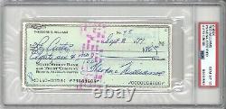 Ted Williams Signed Personal Check Psa Dna 84464563 Gem Mint 10 Red Sox Hof (d)