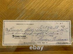 Ted Williams Signed Personal Check Red Sox Hof With Loa - Free Shipping