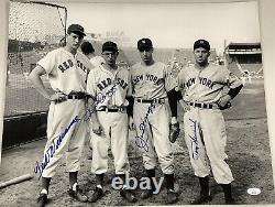 Ted Williams Signed Photo 16x20 Joe DiMaggio Autograph HOF +2 Yankees Redsox JSA