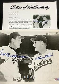 Ted Williams Signed Photo 8x10 Baseball Harmon Killebrew Autograph Sox PSA/DNA