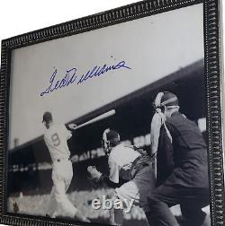 Ted Williams Signed Photo Boston Red Sox Autographed B&W 8x10 COA BIG SWING