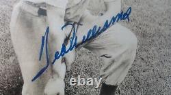 Ted Williams Signed Photo Display GU Bat Coin Highland Mint Framed /28 Auto