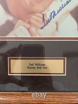 Ted Williams Signed Photo Framed 18 X 14
