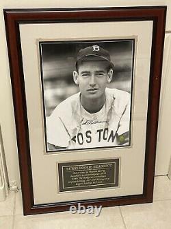 Ted Williams Signed Photo Framed Boston Red Sox HOF Rare