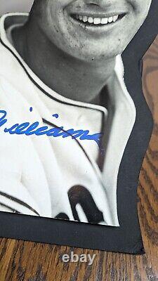 Ted Williams Signed Photo Unique Cutout With Backing JSA