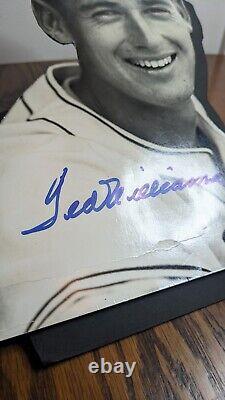 Ted Williams Signed Photo Unique Cutout With Backing JSA