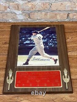 Ted Williams Signed Photo Wall Plaque Autograph Gallen Sports COA Red Sox