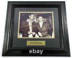 Ted Williams Signed Photo with Mantle Matted Framed Green Diamond Auto DF026012