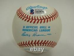 Ted Williams Signed Rawlings Al Baseball Beckett Bas Certified Autograph #a65879