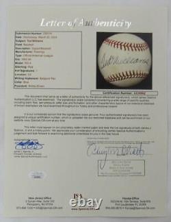 Ted Williams Signed Rawlings Baseball JSA XX38962