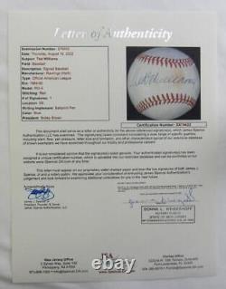 Ted Williams Signed Rawlings Baseball JSA XX74422