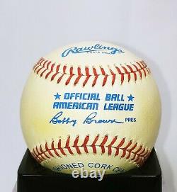 Ted Williams Signed Rawlings Official American League Baseball in Ball Cube