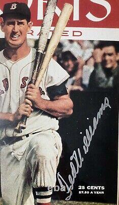 Ted Williams Signed Sports Illustrated 8x10 Photo Uda Sticker Beckett Auto