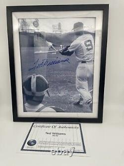 Ted Williams Signed and Framed Photo withcoa