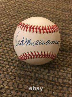 Ted Williams Single Signed Baseball Autographed AUTO JSA LOA Boston Red Sox HOF