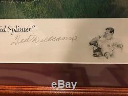 Ted Williams Splendid Splinter Autographed Lithograph 14/30 Artist's Proof