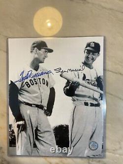 Ted Williams Stan Musial Autographed 8x10 COA Signed Cardinals Red Sox