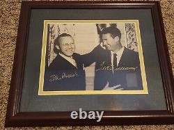 Ted Williams & Stan Musial Signed 8x10 Photograph Coa Green Diamond Framed