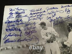 Ted Williams Tribute Signed 16x20 Photo 31 Autos 1st At Bat Holy Cross Lot A