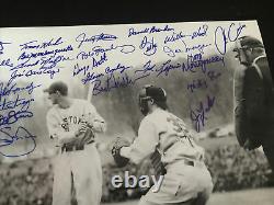 Ted Williams Tribute Signed 16x20 Photo 31 Autos 1st At Bat Holy Cross Lot A
