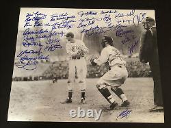 Ted Williams Tribute Signed 16x20 Photo 32 Autos 1st At Bat Holy Cross Lot C