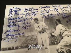 Ted Williams Tribute Signed 16x20 Photo 32 Autos 1st At Bat Holy Cross Lot C