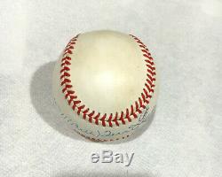 Ted Williams & W. H. Bill Terry Autographed Baseball - The Last Two. 400 Hitters