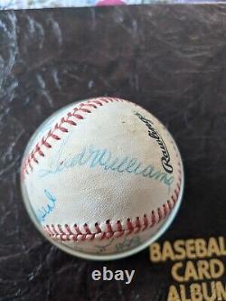 Ted Williams and Stan Musial Autographed Baseball Plus 6 HOF Signatures